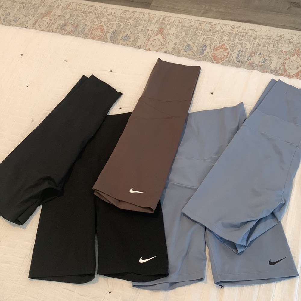 Nike 7” Maternity 2x GRAY Biker Short Bundle Size Medium